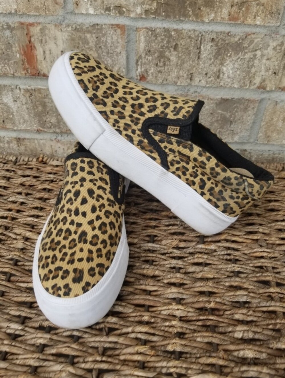 Lugz Clipper LEOPARD Platform Sneaker (Women 6) Animal Print SlipOn Comfort Shoe